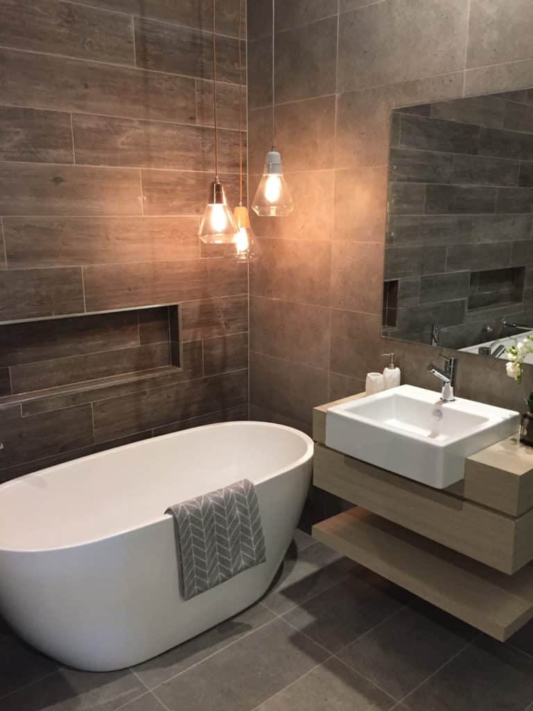 Modern Bathroom With Tiled Floor - Totally Flooring In Gold Coast, QLD