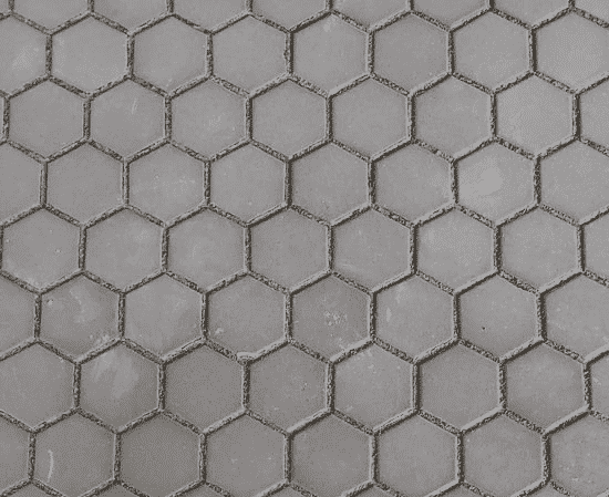 grey hexagon tiles