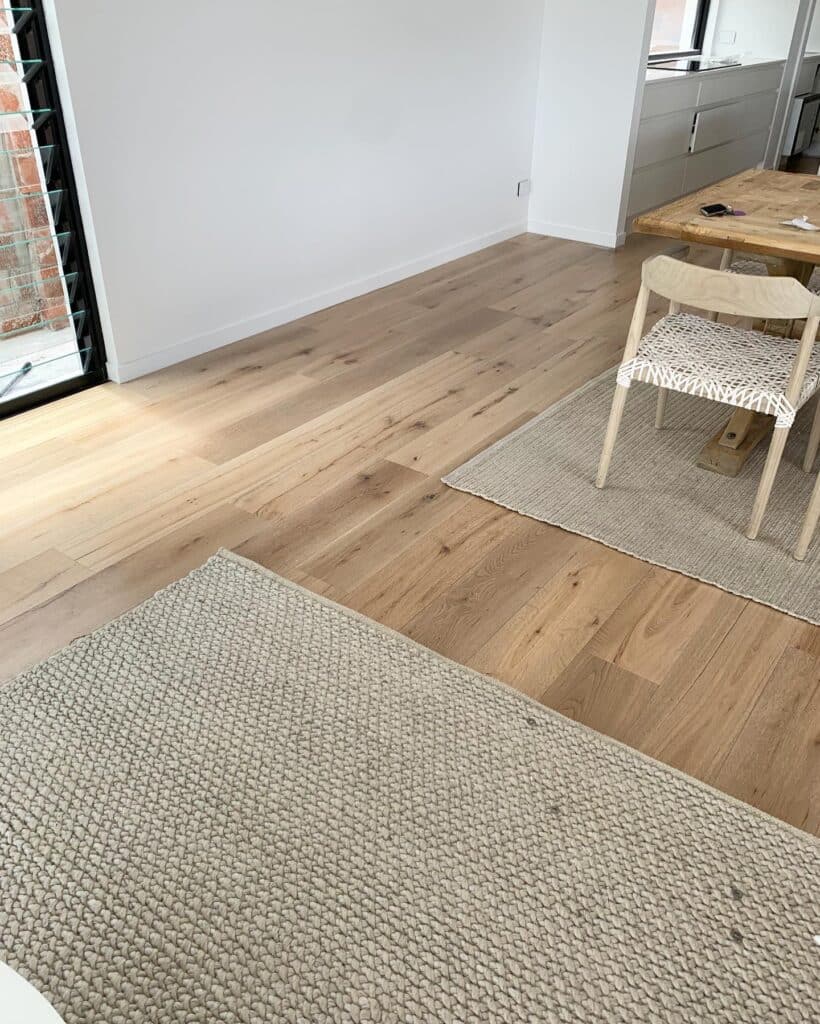 Timber Flooring with Rug