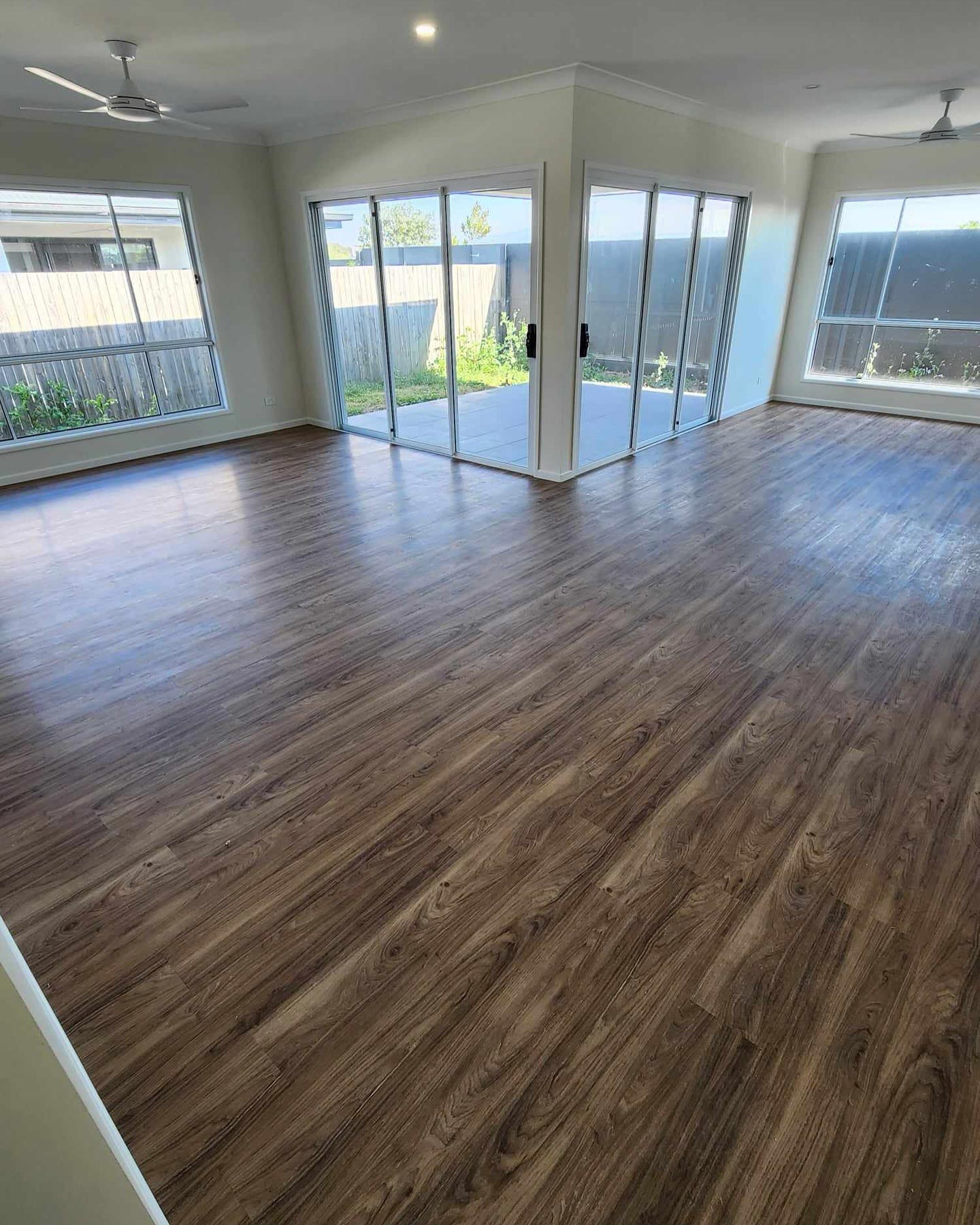 Empty Space With Vinyl Planks Flooring