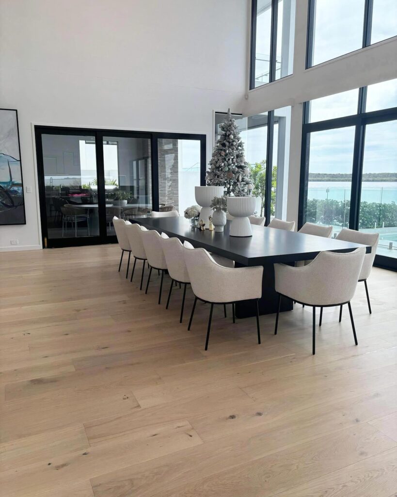 Wide Dining Area With Timber Flooring