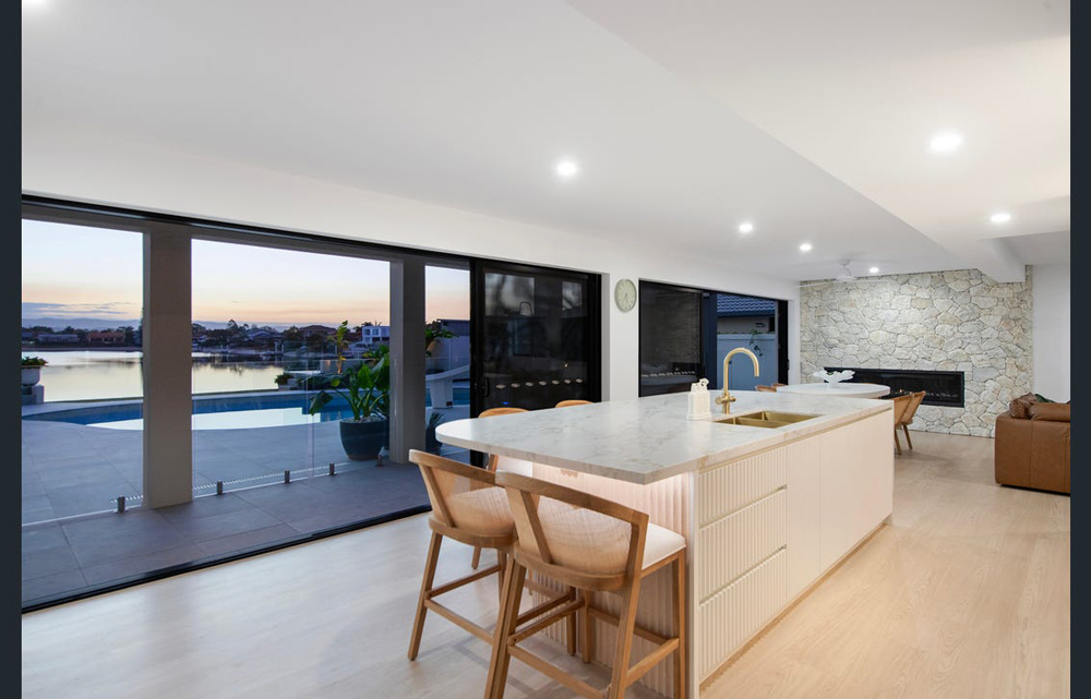 Dining Room with Timber Tile Flooring