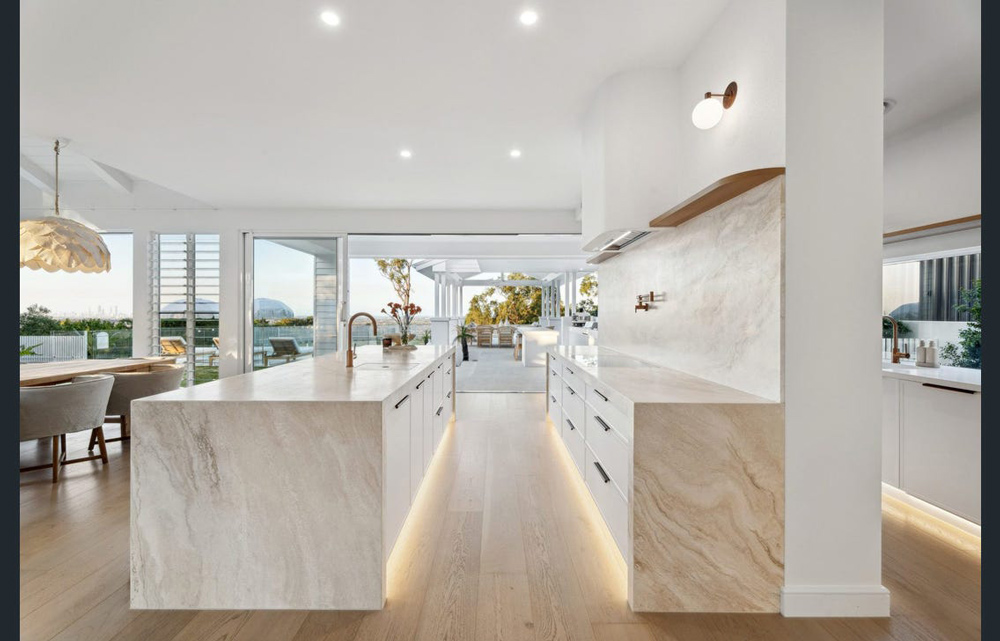 Kitchen with Cabinets and Timber Flooring