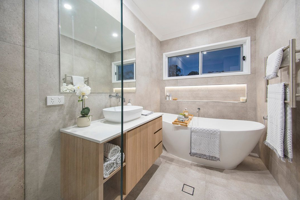 Bathroom With Porcelain Tiles