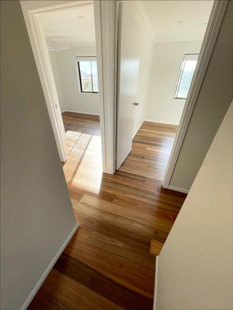Timber Flooring Installed in Rooms and Hallway