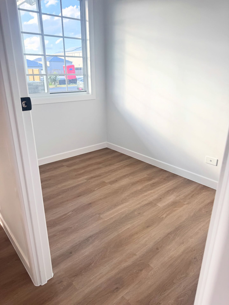 Vinyl Flooring Installed in Room