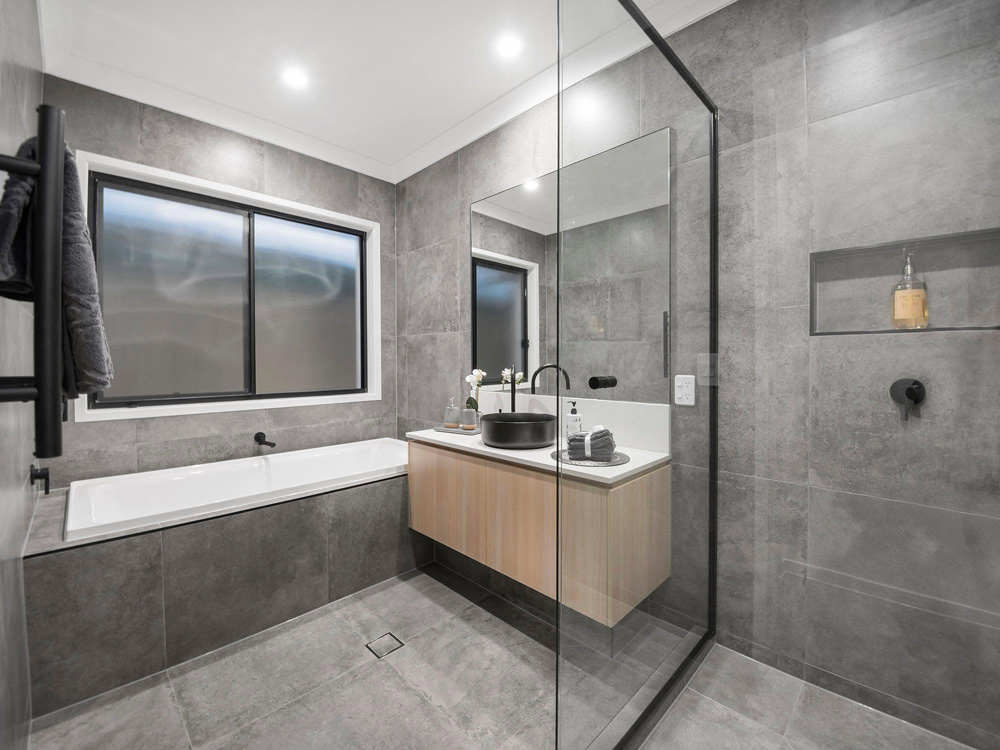 Bathrooms With Modern Tiles In Gold Coast Homes