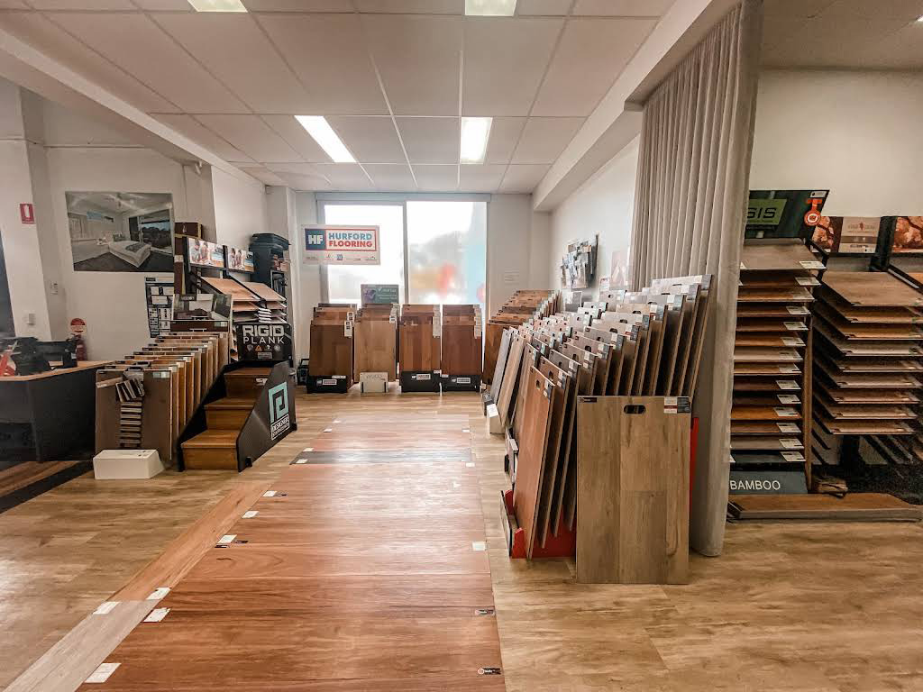 Room with Displayed Hardwood Tile Flooring